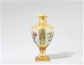 A Berlin KPM porcelain "Munich" vase with flowers and fruit - image-3