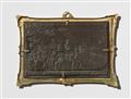 A burnished bronze plaque with Friedrich II parading the troops - image-2