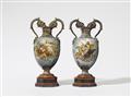 A rare set of three Berlin KPM porcelain "Urbino" vases - image-2