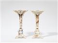 A pair of Berlin KPM porcelain vases with 'weichmalerei' decor - image-1