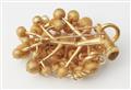A German 18/21k gold granulation diamond and pearl pendant brooch formed as a bunch of grapes. - image-2