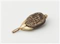 A Neoclassical 14k gold and Ancient Egyptian steatite scarab pendant. - image-2