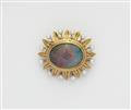 A German 14k gold pearl and opal sunflower brooch. - image-1