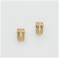 A pair of Monegasques 18k gold and diamond clip earrings. - image-1