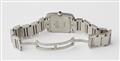 A stainless steel quartz Cartier Tank Française ladies wristwatch. - image-3