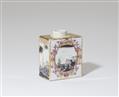 A Meissen porcelain tea caddy with merchant navy motifs - image-1