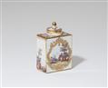 A Meissen porcelain tea caddy and cover with park landscapes - image-2