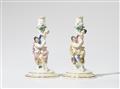 Two figural Meissen porcelain candlesticks - image-1