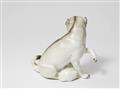 A large Meissen porcelain model of a pug dog and pup - image-2