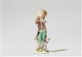 A Meissen porcelain figure of a boy with a dog and a flute - image-1