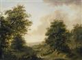 Johann Heinrich Wuest - TWO WOODEN LANDSCAPES WITH FIGURAL STAFFAGE - image-1