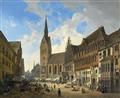 Domenico Quaglio the Younger - The Market Church of St. Georgii et Jacobi, the Market Place and the Town Hall in Hannover - image-1
