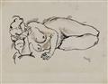 George Grosz - Reclining Nude, her Head supported with her right Hand - image-1