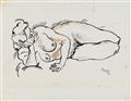 George Grosz - Reclining Nude, her Head supported with her right Hand - image-2