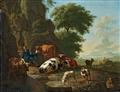 Jan van Gool - LANDSCAPE WITH SHEPHERD AND CATTLE - image-2