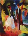 August Macke - Spaziergänger am See (Promenade at the lake) - image-2