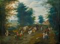 Charles (Karel) Beschey - HILLY LANDSCAPE WITH TRAVELLERS WIDE LANDSCAPE WITH TRAVELLERS CROSSING A PASAGE - image-2