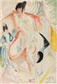 Ernst Ludwig Kirchner - Frau und nackte Frau im Atelier - image-1