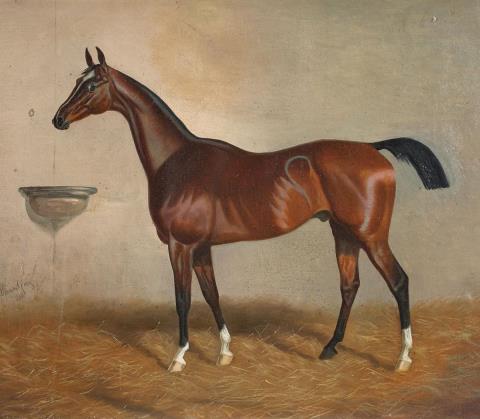 Alfonso Gray - BROWN HORSE IN THE STALL