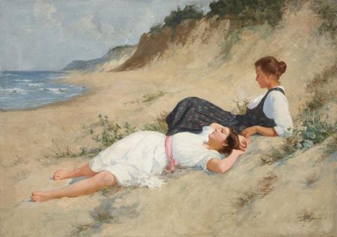 Hermann Seeger - TWO GIRLS BY THE COAST