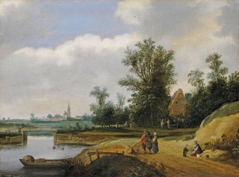 Northern Netherlands, 17th century - LANDSCAPE WITH FARMSTEAD AND BRIDGE