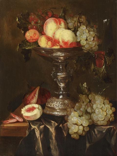 Abraham van Beijeren - STILL LIFE WITH FRUITS IN A TAZZA