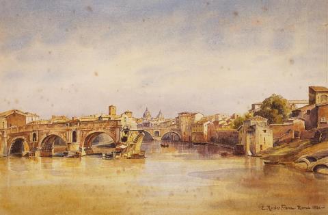 Ettore Roesler Franz - PONTE ROTO IN ROM