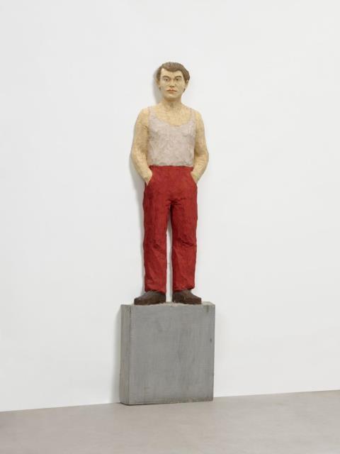 Stephan Balkenhol - Untitled (man with red trousers)