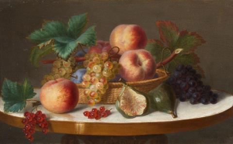 Ange Louis Guillaume Lesourd-Beauregard - A PAIR OF STILL LIFES WITH FRUITS