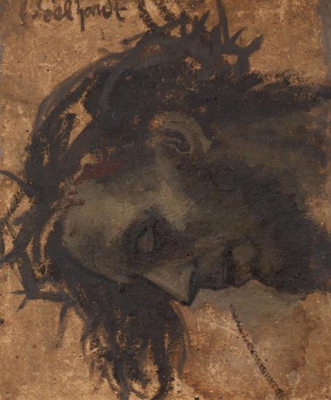 Eduard von Gebhardt - STUDY FOR THE HEAD OF CHRIST IN A CRUCIFIXION