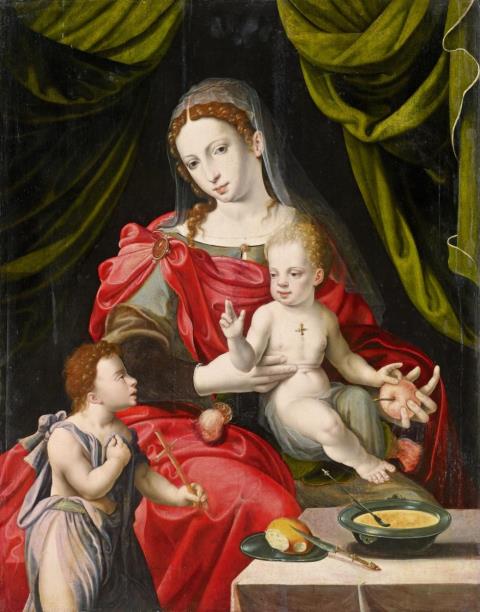  Master of the Prodigal Son - MADONNA AND CHILD WITH SAINT JOHN THE BAPTIST
