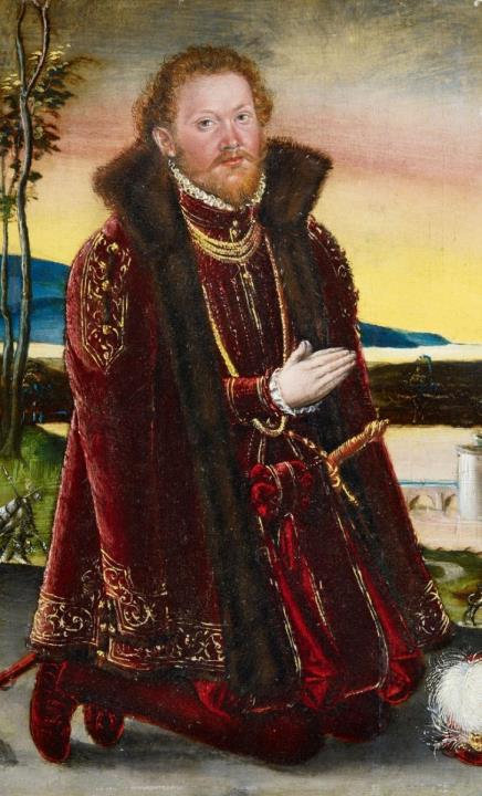 Lucas Cranach the Younger - PORTRAIT OF PRINCE JOACHIM ERNST VON ANHALT PORTRAIT OF PRINCESS AGNES, COUNTESS BARBY