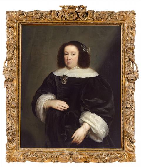 Cornelius Jonson (Janssens) van Ceulen - PORTRAIT OF A LADY WITH PEARLS