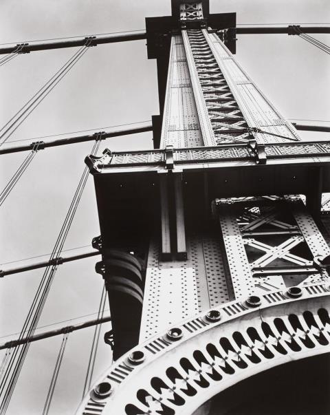 Berenice Abbott - Manhattan Bridge looking up (from the series: Changing New York)