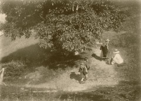 Heinrich Kühn - Wanderer unter einem Baum