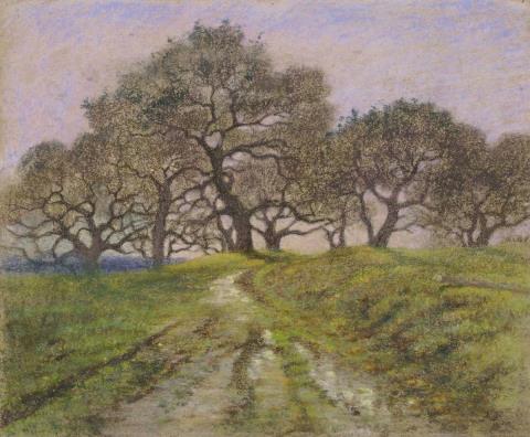 Pierre Ernest Prins - Hügellandschaft mit Bäumen