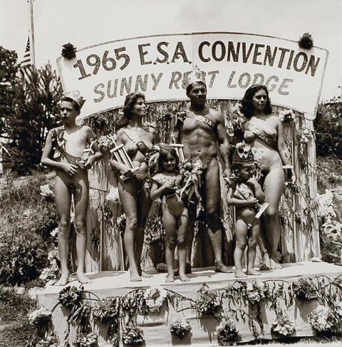 Diane Arbus - Family Beauty contest at a nudist camp
