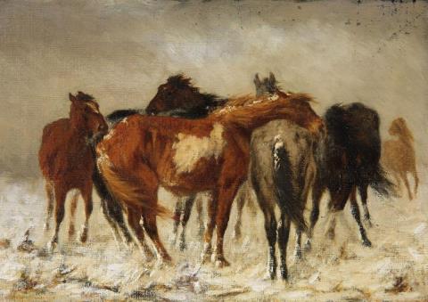 Antonio Montemezzo - HORSES IN WINTER