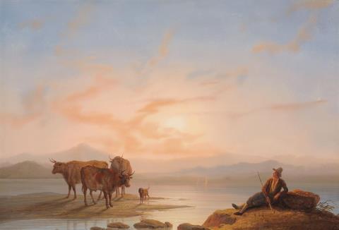  Unknown Artist - CAMPAGNA LANDSCAPE WITH SHEPHERD AND BUFFALO