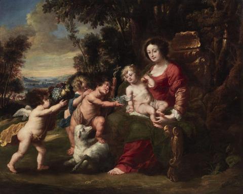 Jan Thomas van Yperen - THE VIRGIN WITH CHILD, THE INFANT JOHN THE BAPTIST AND PUTTI