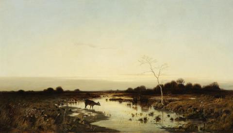 Konrad Alexander Müller-Kurzwelly - An Evening Panorama with Deer