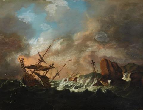 Bonaventura Peeters - Segelschiffe im Sturm