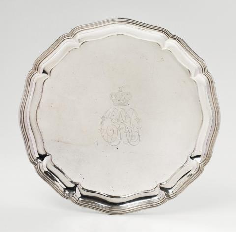 A Münster silver tray. Marks of Joseph Franz Maria Osthues, ca. 1890.