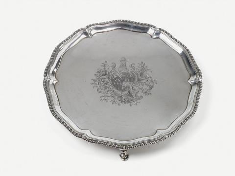 John Cormick - A George III London silver salver. Marks of John Cormick, 1773.