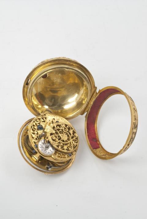 Pierre Prévost - A Parisian Louis XV triple cased tortoiseshell and gold openface verge watch.