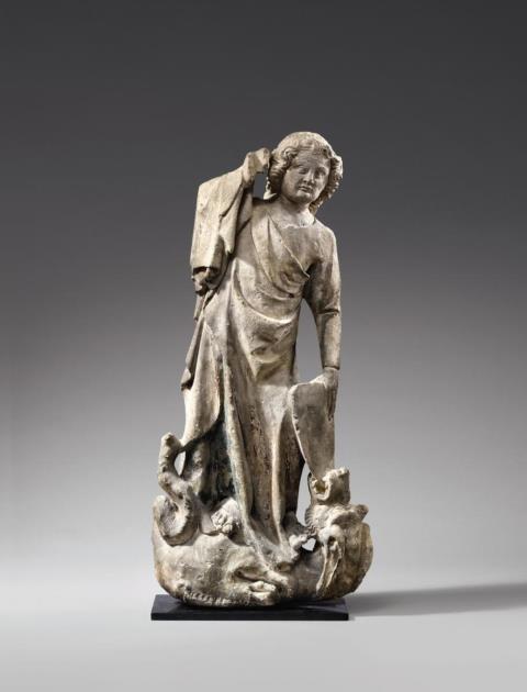 Lothringen - A figure of Saint Michael, Lorraine, circa 1320/1330