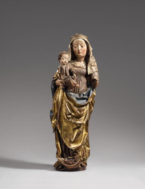 Michael Pacher - A figure of the virgin and child attributed to Michael Pacher