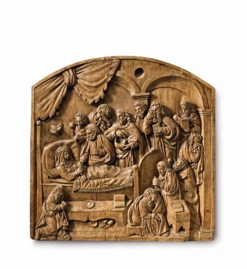  Central Germany - A Central German relief of the death of the Virgin, circa 1580