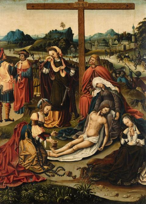 Jacob Cornelisz. van Oostsanen - Beweinung Christi unter dem Kreuz