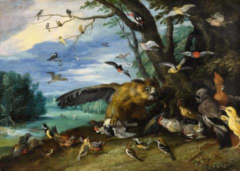 Jan van Kessel the Elder - Birds fighting